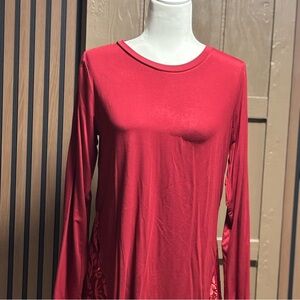 LOGO by Lori Goldstein Deep Red Top